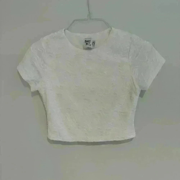 Princess Polly White Crop Top US 6 Like New - Picture 1 of 2